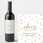 20 Pcs Personalized Wedding Wine Bottle Labels, Custom Wine Bottle Labels for Wedding Parties Reception Engagement, Wedding Favor Decoration