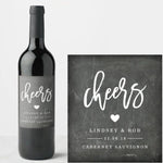 20 Pcs Personalized Wedding Wine Bottle Labels, Custom Wine Bottle Labels for Wedding Parties Reception Engagement, Wedding Favor Decoration