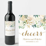 20 Pcs Personalized Wedding Wine Bottle Labels, Custom Wine Bottle Labels for Wedding Parties Reception Engagement, Wedding Favor Decoration