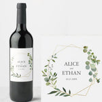 20 Pcs Custom Wine Bottle Labels for Wedding Reception Parties Engagement, Personalized Wedding Wine Bottle Labels, Wedding Favor Decoration
