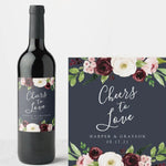 20 Pcs Custom Wine Bottle Labels for Wedding Reception Parties Engagement, Personalized Wedding Wine Bottle Labels, Wedding Favor Decoration