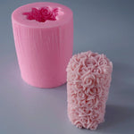 Rose Pillar Candle Mould | 3D Silicone Floral Flower Molds | Ice Wax Soap Resin Moulds | Bouquet Long Rectangular |DIY Crafting Making Mold