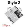 200 Pcs Brown White Kraft Newspaper Newsprint Style Greaseproof Paper - Food Wrapping Paper - Food Packaging - Soap Paper - Gift Wrap Paper