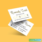 100 Pcs Custom Printed Loyalty Card - Personalized Punch Cards - Customer Loyalty Cards- Appreciation Cards - Business Card - Reward Card