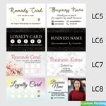 100 Pcs Custom Printed Loyalty Card - Personalized Punch Cards - Customer Loyalty Cards- Appreciation Cards - Business Card - Reward Card