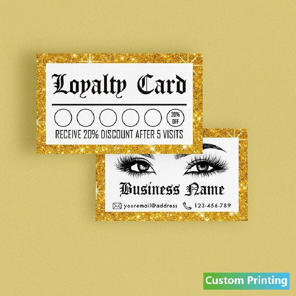 100 Pcs Custom Printed Loyalty Card - Personalized Punch Cards - Customer Loyalty Cards- Appreciation Cards - Business Card - Reward Card