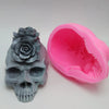 3D Skull Silicone Rose Flower Mold, Silicone Mold, Soap Mold, Candle Plaster Decoration Tools, Polymer Clay, Resin Mold, Cake Chocolate