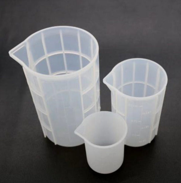 Measuring Cups Mold For Epoxy Resin, Reusable Silicone Antislip, 100ml, 350ml, 750ml, Resin Supply Tools, Mixture  Glue Cups, Dispensing