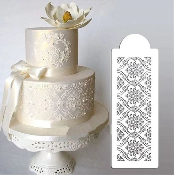 Cake Lace Stencil Cake Craft Stencils Cake Decorating Tool Damask Border Cake Side Cupcake Stencil Sugarcraft Decoration Mould Baking Supply