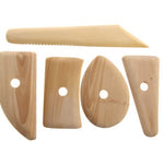 Wood Ribs - 5 Pcs Set for Sculpting and Shaping Pottery, Ceramics, and Clay Sculpture Ceramics Molding Tool Pottery Tools Potters Carving