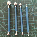 เครื่องมือปั้นลูกบอลทรงกลมสไตลัส 4 ชิ้น สำหรับปั้นดินเผา ดินเหนียว เซรามิก ดินโพลิเมอร์ ปั้นประติมากรรม ม้วนกระดาษ ปั๊มลาย