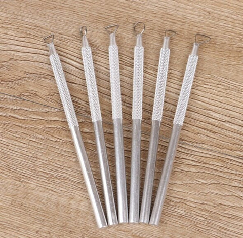 Pottery Ribbon Tools - 6 Pcs Aluminum Loop Trimming Tools - For Pottery and Clay- Sculpting Tool Set -Wire Tools - Carving Set