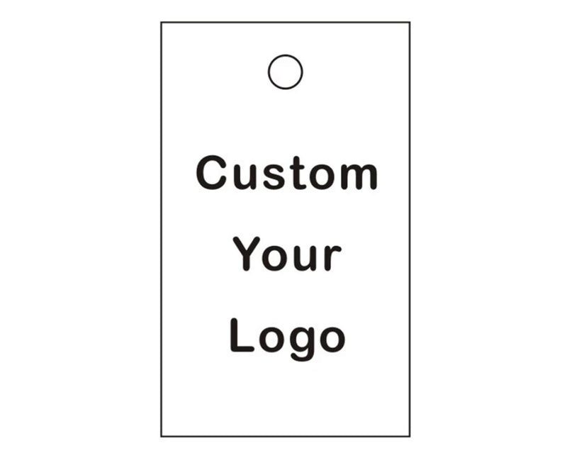 100 Custom Rectangle Hang Tags, Personalized Text Logo, Clothing Label, Retail Price Tag, Jewelry, Brand Swing Tag, Etiquette Pour Vetement