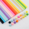 Origami Star Paper Strips, Star Folding Paper, Rainbow Origami Star Paper, Japanese Lucky Wishing Stars, Rainbow DIY Star Paper