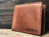 Custom Leather Wallet for Men - Personalized  Wallet for Men - Text Engraved Monogram Wallet - Gift for Him Dad Husband Boyfriend Birthday
