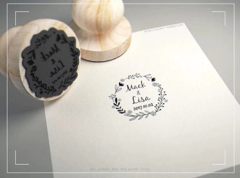 Custom Rubber Stamp, Personalized Stamp from your Design or Logo, Business Logo Stamp,  Wedding Invitation, Wedding Card, Wood Stamp