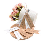 100 Pcs Brown White Craft Label Tags, Handmade Thank You, Customer Tags, Hang Tags, Paper Tags, Tag Kraft Gift, Card Tags Labels, Wrapping