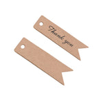 100 Pcs Brown White Craft Label Tags, Handmade Thank You, Customer Tags, Hang Tags, Paper Tags, Tag Kraft Gift, Card Tags Labels, Wrapping