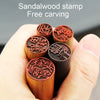 Custom Round Japanese Hanko Chop - Japanese Name Stamp - Chinese Name Stamp - Chinese Name Seal - Personalized Wood Japanese Stationery