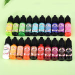 Epoxy Resin Pigment, Epoxy Resin Diffusion Alcohol Ink Liquid, Colorant Dye Ink, Diffusion Resin Jewelry Making Paint Painting 10ML