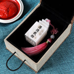 Custom Chinese Name Chop - White Stone Japanese Hanko Stamp - Personal Asian Stamp Seal - Natural Red Sandal Wood And Brass / Square Seal Script Stamp