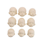 Baby Face Mold,  DIY Doll Face Mold, Polymer Clay Face Mold, Silicone Epoxy Doll Head Mold, Cute Doll Face Molds, Doll Making Supplies