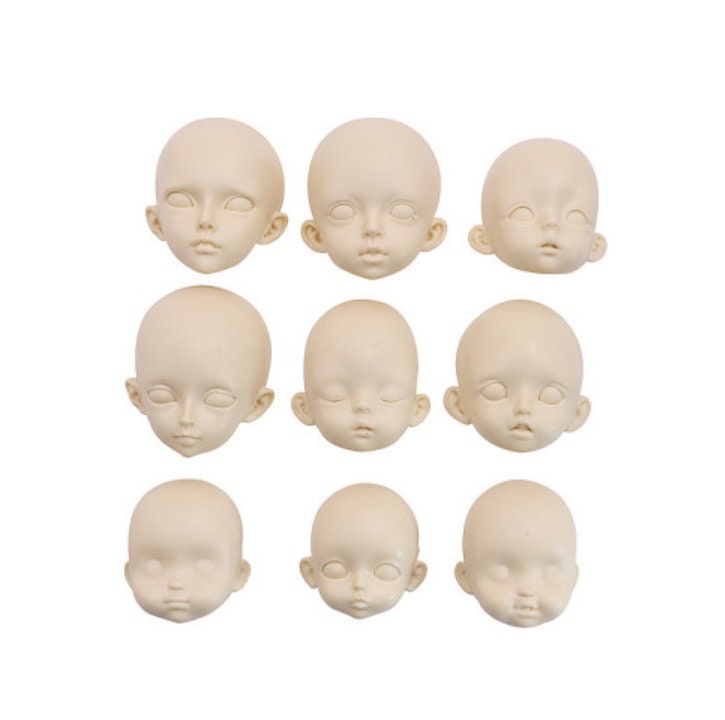 Baby Face Mold,  DIY Doll Face Mold, Polymer Clay Face Mold, Silicone Epoxy Doll Head Mold, Cute Doll Face Molds, Doll Making Supplies