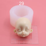 Baby Face Mold,  DIY Doll Face Mold, Polymer Clay Face Mold, Silicone Epoxy Doll Head Mold, Cute Doll Face Molds, Doll Making Supplies