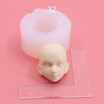 Baby Face Mold,  DIY Doll Face Mold, Polymer Clay Face Mold, Silicone Epoxy Doll Head Mold, Cute Doll Face Molds, Doll Making Supplies