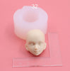 Baby Face Mold,  DIY Doll Face Mold, Polymer Clay Face Mold, Silicone Epoxy Doll Head Mold, Cute Doll Face Molds, Doll Making Supplies
