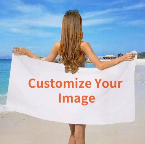 Custom Beach Towel ∙ Personalized Beach Towel ∙ Custom Photo Towel ∙ Custom Bath Towel - Quick Dry - Lightweight - Multi Purpose Towel