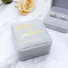 Personalized Wedding Ring Box, Custom Velvet Ring Box, Ring Bearer Box, Engagement Ring Box, Proposal Ring Box for Wedding Ceremony