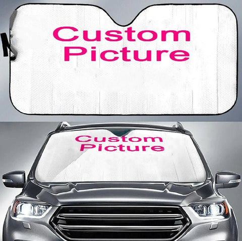 Personalized Windshield Cover Sunshade - Custom Car Sun Shade - Customizable with your Picture, Logo, Image, Text - Gift for Car Lovers