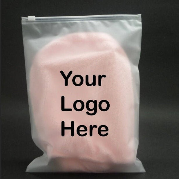 50 Custom Ziplock Plastic Bags For Clothing Underwear, Toys, Cosmetic - Personalized Frosted Zip Seal Retail Packaging With Logo Printing