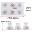 Cake Mould  - 6 Cavities Spiral Castle Shape Silicone Mold - Cake Mousse Mold - Silicone Forms - Baking Mold Chocolate Decorating Baking