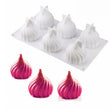 Cake Mould  - 6 Cavities Spiral Castle Shape Silicone Mold - Cake Mousse Mold - Silicone Forms - Baking Mold Chocolate Decorating Baking