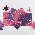 Red Purple Pink Origami Paper - Cherry Blossom Assorted Washi Paper for Scrapbook Yuzen Paper Chiyogami Paper Craft Art Folding DIY Project