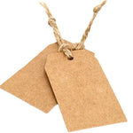 300 Large Kraft Tags - Shipping Tags Supplies Paper Goods Merchandise Tags Bulk Discount Product Label - Blank Jewelry Gift Tags Rustic