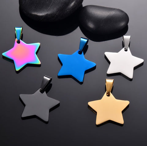 Small Star Charm - Dainty Gold Silver Black Blue Rainbow Mini Star Add On Charm - Dainty Star - Love Inspired Gold Star Pendant Jewelry