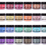 24 Pcs Mica Powder - Pigment Powder - Resin Pigment - Epoxy Resin Coloring - Mica Pigment for Slime Soap Coloring Dye - Bath Bombs