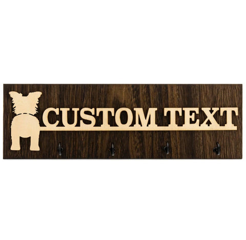Custom Dog Leash Holder - Personalized Dog Leash Holder - Wood Dog Leash Holder for Wall - Dog Butt, Dog Lover Gift, Housewarming Gift
