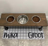 Custom Dog Mat, Pet Feeding Placemat, Personalized Dog Bowl Mat, Puppy Placemat, Pet Food Mat, Neutral Gray Blue Pink Pet Bowl Mat, Pet Gift