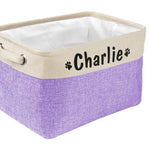 Personalized Foldable Pet Toy Storage Basket - Customized Kids Toy Organizer - Custom Dog Toy Basket Dog Toys Storage Bag Dog Toy Bin