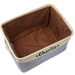 Personalized Foldable Pet Toy Storage Basket - Customized Kids Toy Organizer - Custom Dog Toy Basket Dog Toys Storage Bag Dog Toy Bin