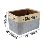Personalized Foldable Pet Toy Storage Basket - Customized Kids Toy Organizer - Custom Dog Toy Basket Dog Toys Storage Bag Dog Toy Bin