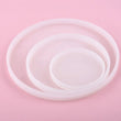 Round Coaster Mold, Resin Casting Molds, Silicone Epoxy Jewelry Pendant, Agate Making Mould Tool, Home DIY Accessory, Transparent Fluid