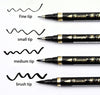 6 Pcs Chinese Calligraphy Pens - Black Hand Lettering Pen Set - Calligraphy Kit - Beginner Calligraphy Markers Brush Pens - Drawing Pens