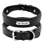 Personalized Leather Dog Collar, Custom Dog Collar with Name Plate, Engraved Dog Collar, Leather Dog Collar, Small Medium Large Dogs