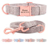 Personalized Dog Collar and Leash Set, Custom Dog Collar with Name Plate, Engraved Dog Collar, Leather Dog Collar, Small Medium Large Dogs