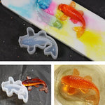 แม่พิมพ์ซิลิโคนรูปปลาคาร์ฟสำหรับเรซิน, งานฝีมือ DIY, ลูกกวาด, ฟองดองท์, แม่พิมพ์เรซิน UV, แม่พิมพ์งานฝีมืออีพ็อกซี่รูปปลา, ทำจี้เครื่องประดับ DIY
